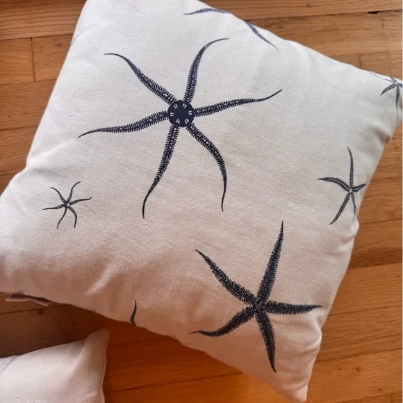 Nautical Themed Decorative Pillow Set - Blue and White - Picture 5 of 10